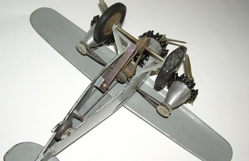 Large Size Hubley Cast Iron America TriMotor Airplane Toy