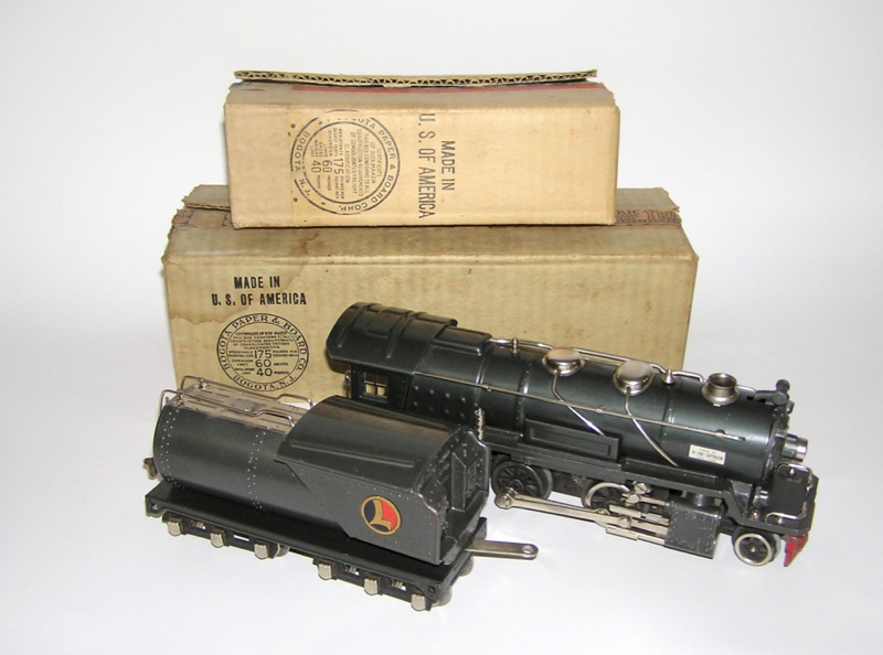 Rare Lionel Prewar 260E Gun Metal Gray Engine w/263WX Tender OB