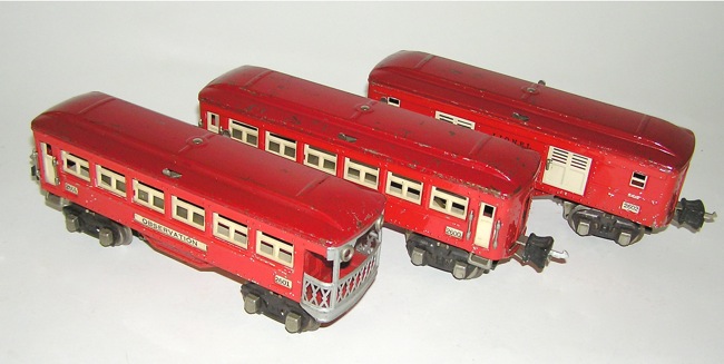 Lionel Prewar O Tinplate 262 Steam Locomotive 262T 2-Car Passenger