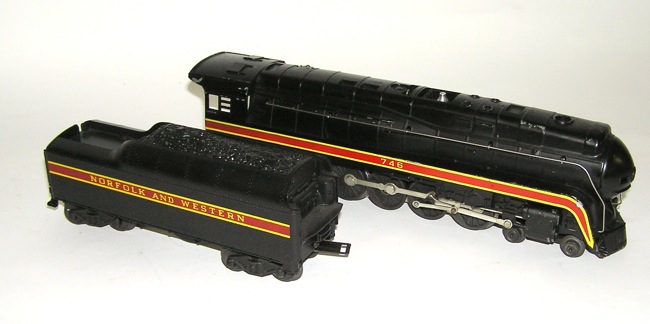 Lionel # 746 Norfolk & Western Steam Loco 746W Tender Long Stripe