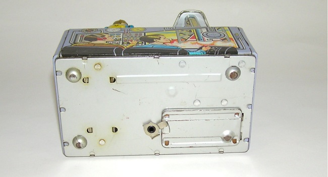 NOMURA 1950s Japan Jupiter Rocket Launcher Tin Litho Space Battery Op
