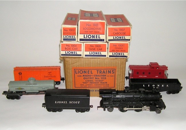 1950 Lionel Postwar Scout Freight Set # 1113 1110 Loco 1007+