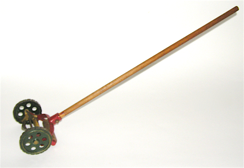 wooden lawn mower push toy