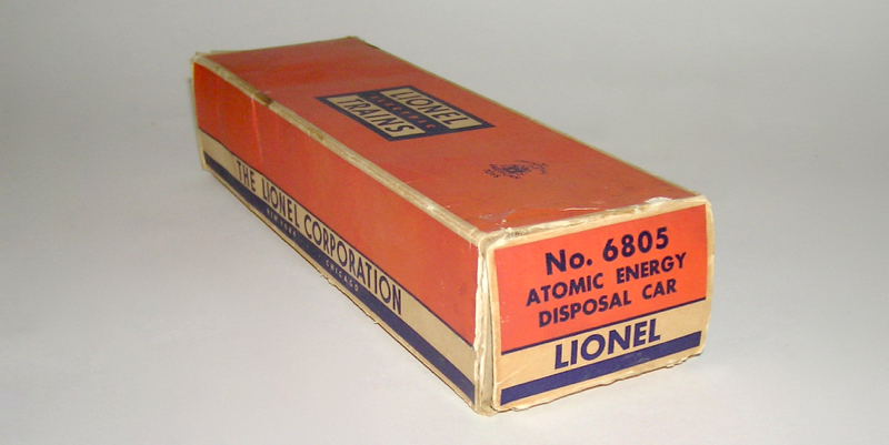 thumbnail image 2 of Lionel 6805 Atomic Disposal Flatcar - Licensed Reproduction In Window Box (O & O27 Gauge) 2 of 4