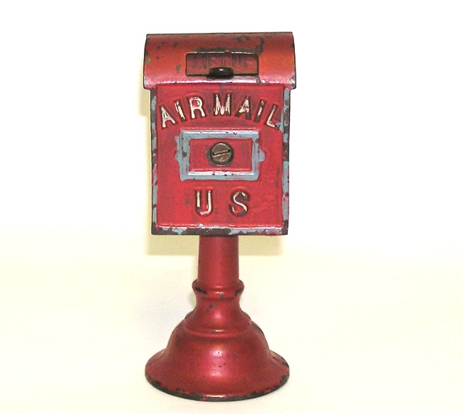 Dent "Airmail" Mailbox On Pedestal Cast Iron Bank NO RESERVE