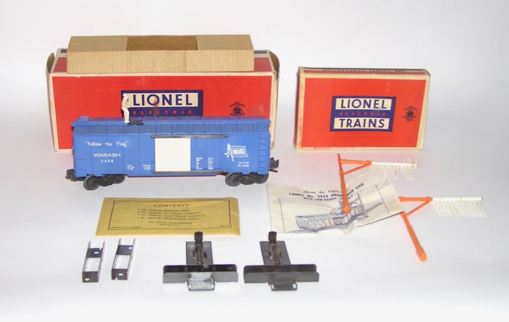 Lionel 6262 Wheel Car Reproduction Box - O & O27 Gauge, Orange